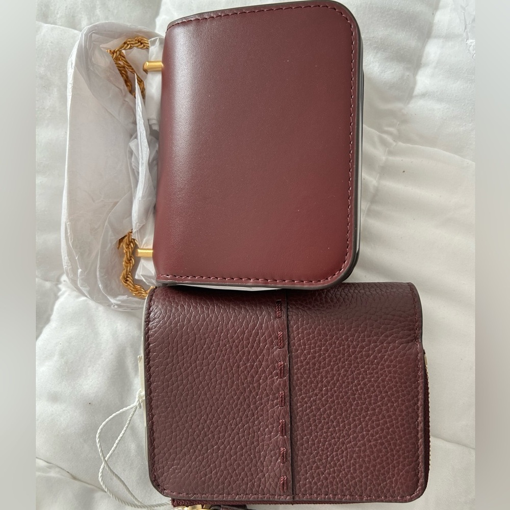 Tory Burch McGraw Bifold Wallet Wine - Picture 13 of 13